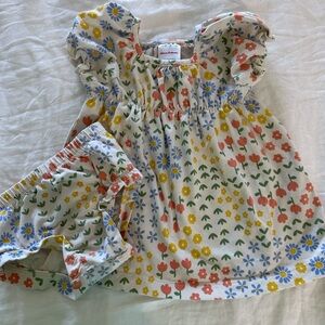 Hanna Andersson Floral Baby Dress with Bloomers